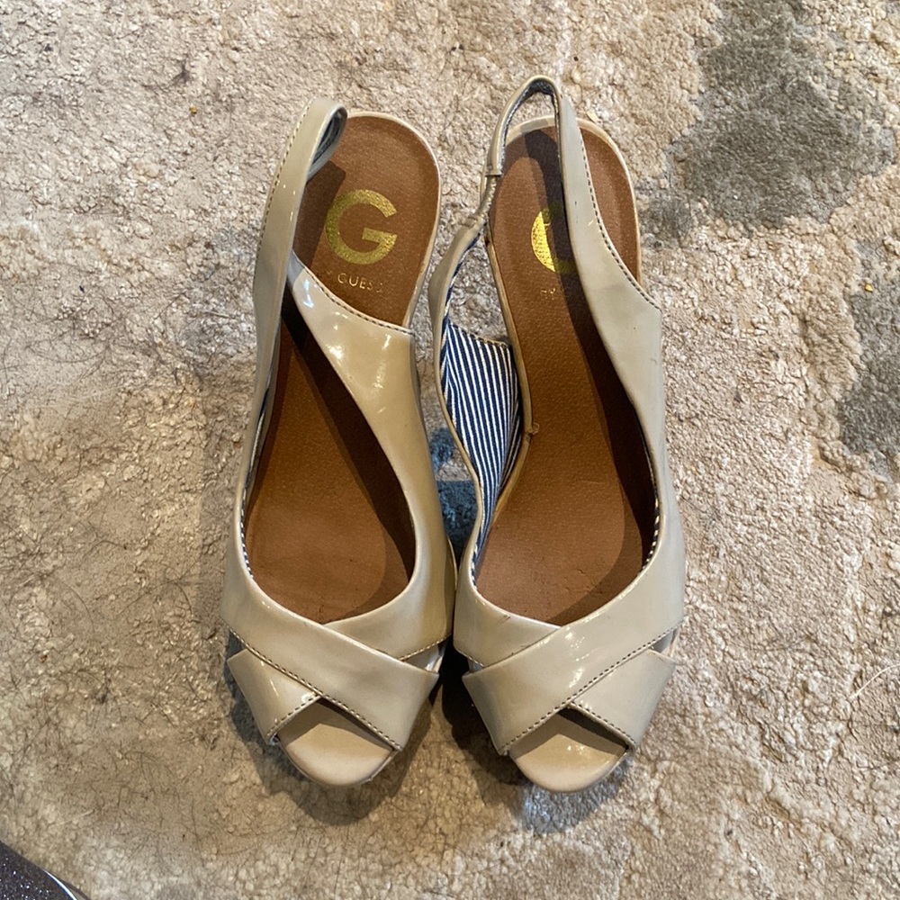 Womens G by Guess open toe heels size 8M
